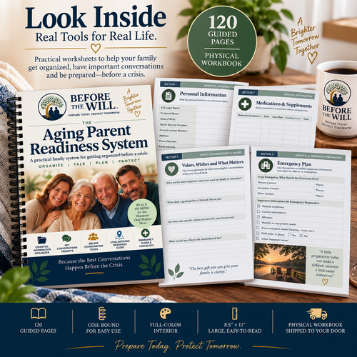 Aging Parent Readiness Workbook – 120-Page Family Planning & Organization Guide